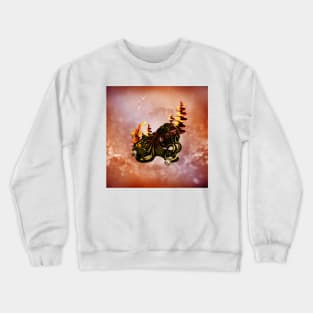 Awesome steampunk octopus with plants Crewneck Sweatshirt